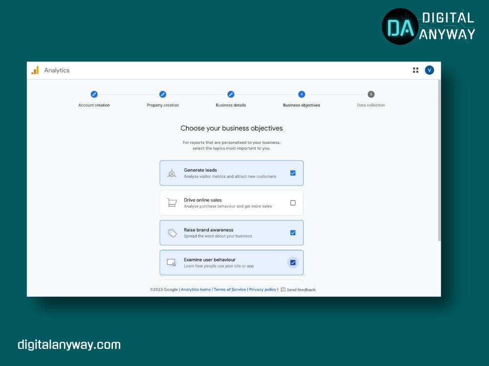 Business Objectives in GA4