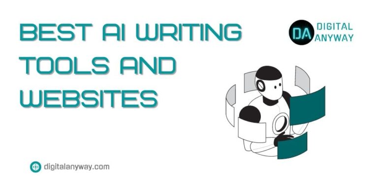Exploring The 9 Bеst AI Writing Wеbsitеs To Try in 2024 1 - Trectoid An AI Robot With Text Written and DigitalAnyway Logo