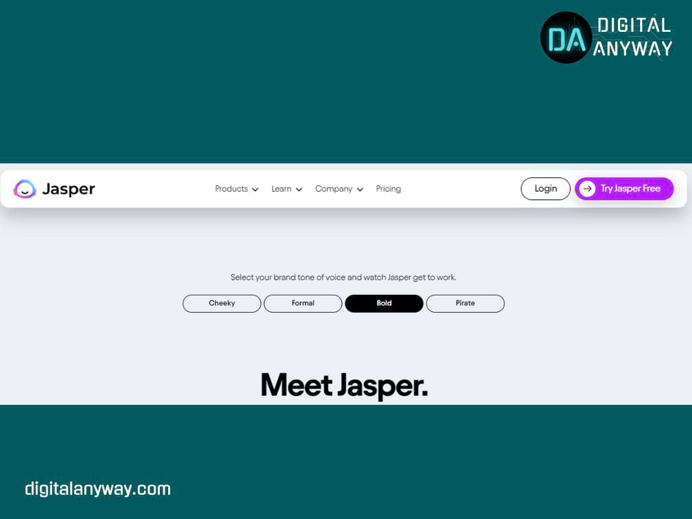 AI writing websites: Jasper